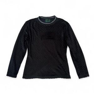 JPG black velour long sleeve